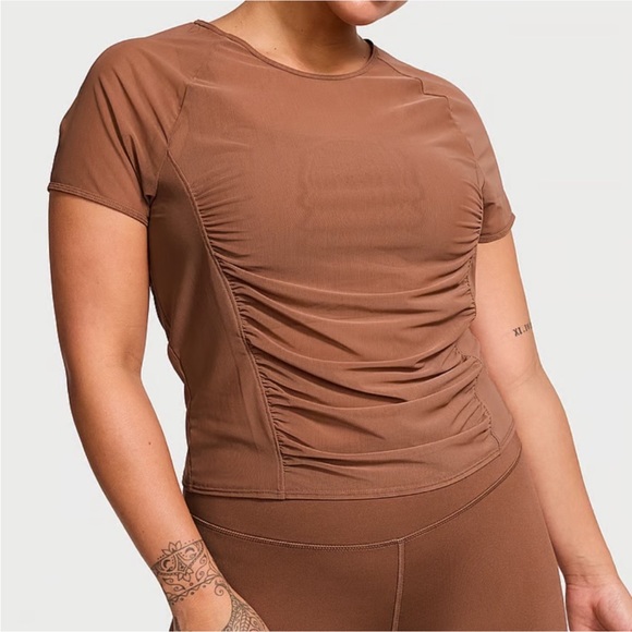 Victoria’s Secret VSX Mesh Ruched Tee - Picture 1 of 10